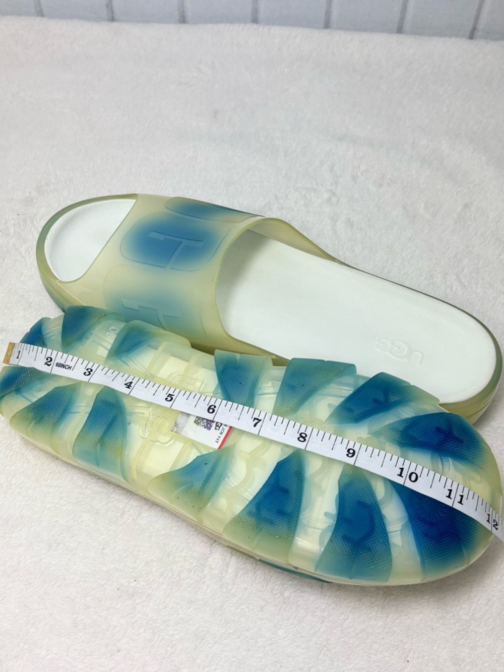UGG Jella Clear Watercolor Slide, Cloudy Sky Sandals size 10B - Picture 11 of 13